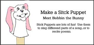 bunny stick puppet
