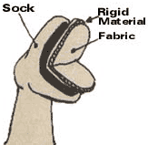 step 2 how to make a sock puppet